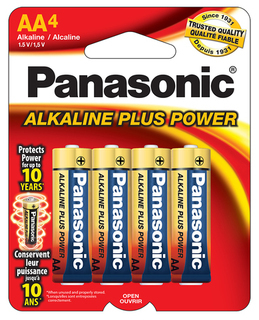 Panasonic AA Alkaline 4 Pack Carded - AM3PA4B Product Image